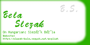 bela slezak business card